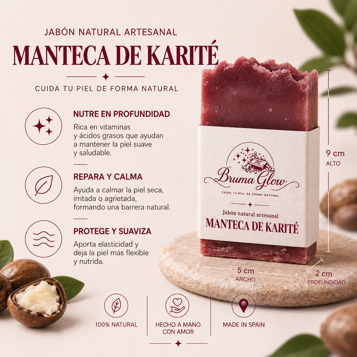 Jabón Artesanal de Manteca de Karité