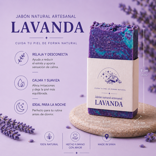 Jabón Artesanal de Lavanda