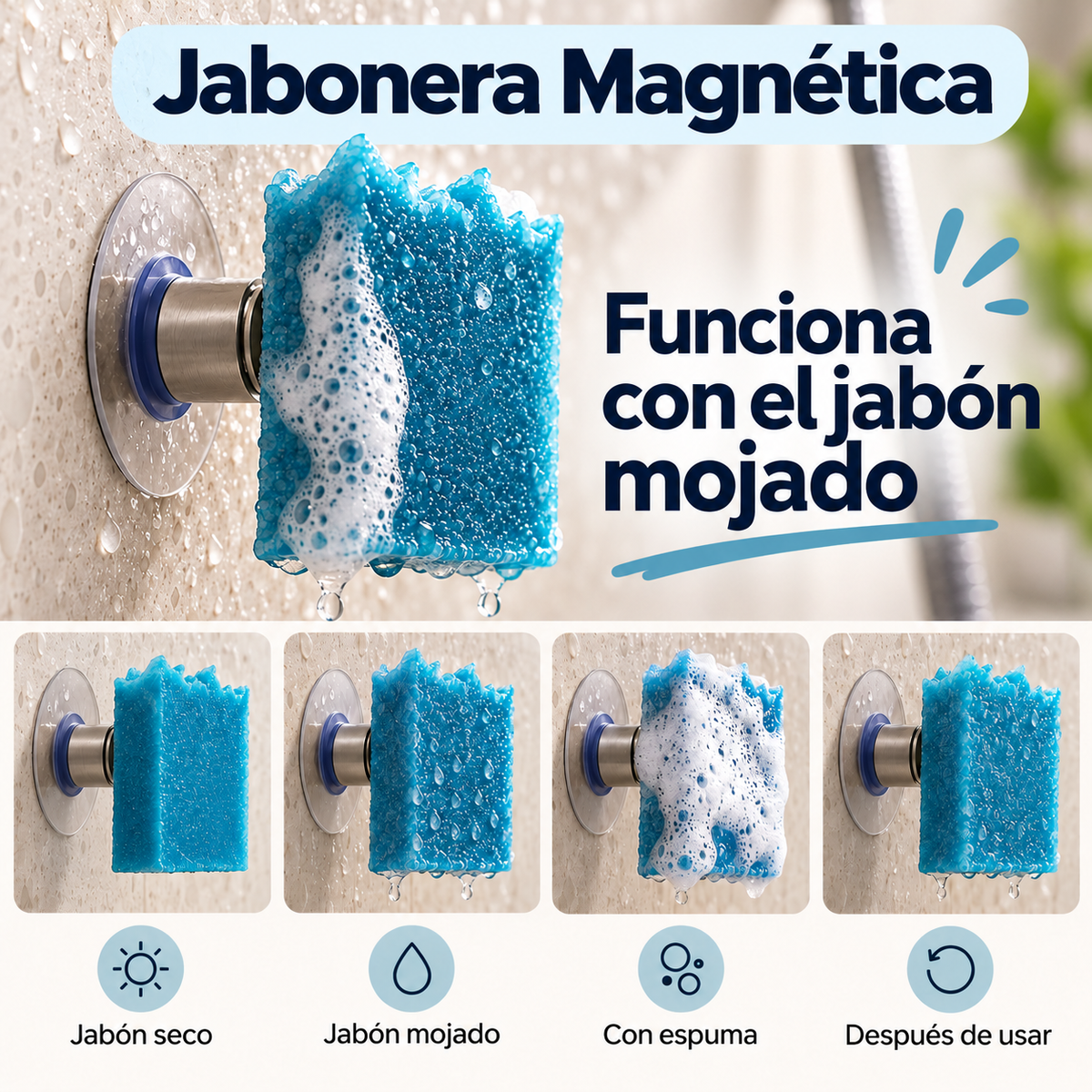 Pack 3 Jaboneras Magnéticas